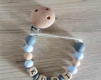 Wooden pacifier clip, pacifier clip/personalized pacifier clip