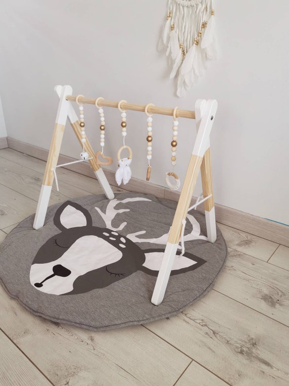 Arche d'éveil portique d'activité en bois Montessori pour bébé