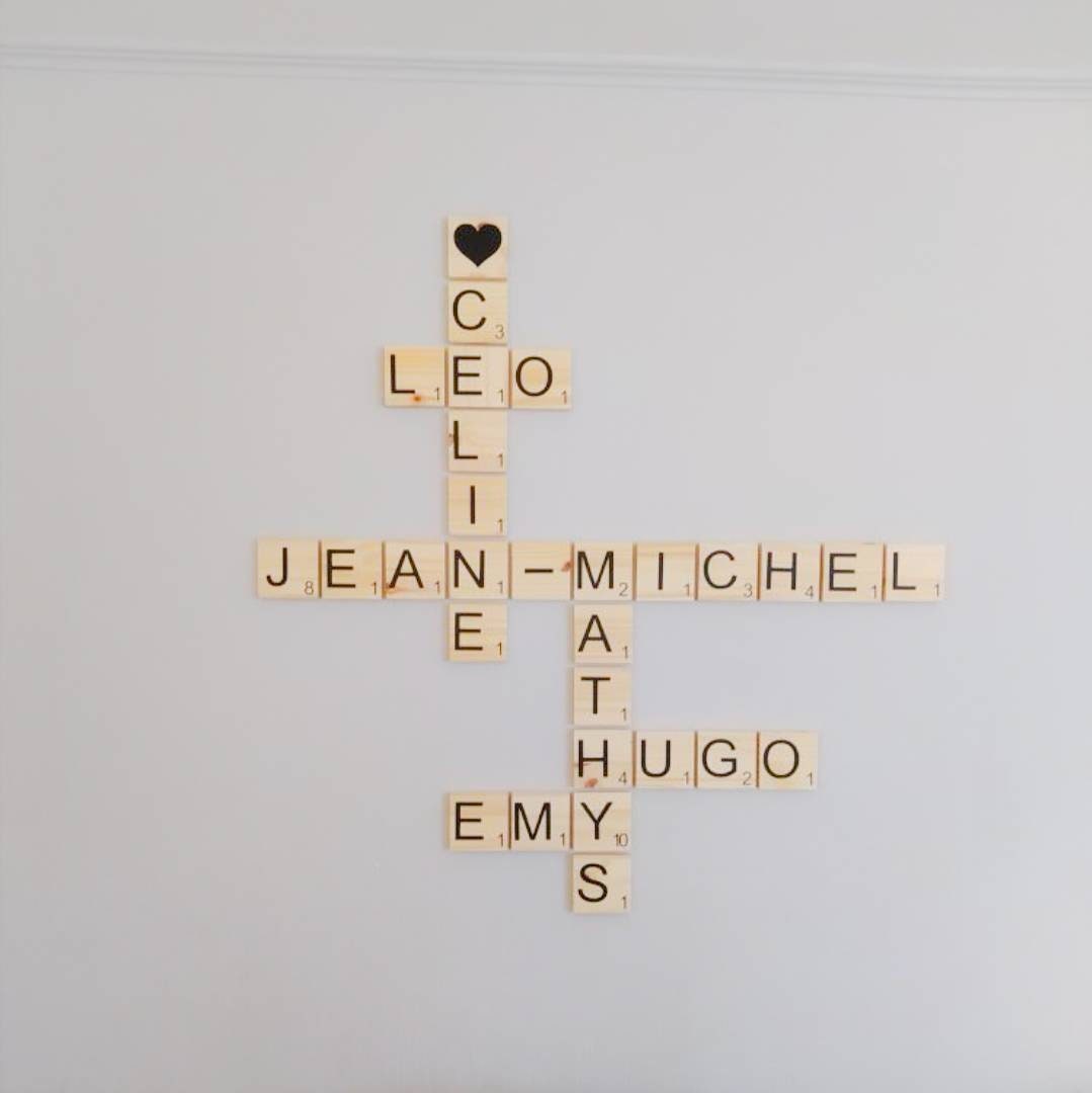 Lettre Scrabble/Lettre Scrabble Xxl/Lettre Bois Scrabble/Bois/Wood/Décoration Murale/Arche d'éveil B