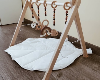 Arche d'éveil en bois /Portique d'éveil en bois personnalisable/babygym/Portique bébé /arche bébé /jouets suspendus/montessori /arche éveil