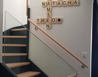 Scrabble letter/XXL scrabble letter/Wood scrabble letter/wood/wood/wall decoration/wooden awakening arch/babygym/wooden letter/baby/decoration