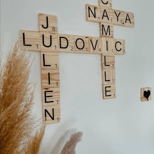 Scrabblebuchstabe/XXL Scrabblebuchstabe/Holz Scrabblebuchstabe/Holz/Holz/Wanddeko/Holzspielbogen/Babygymnastik/Holzbuchstabe/Baby/Deko