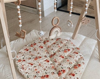 Moukkey Portique D'Éveil Bébé Bois, Arche Éveil Bébé, Arche De Jeu en Bois  Bébé Trapèze avec 3 Jouets pour Bébé pour Enfants Gym Jouet éducatif pour