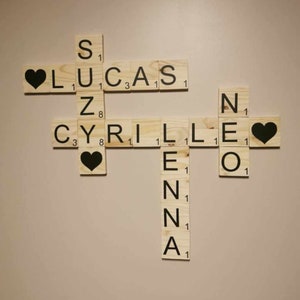 Scrabblebuchstabe/XXL Scrabblebuchstabe/Holz Scrabblebuchstabe/Holz/Holz/Wanddeko/Holzspielbogen/Babygymnastik/Holzbuchstabe/Baby/Deko