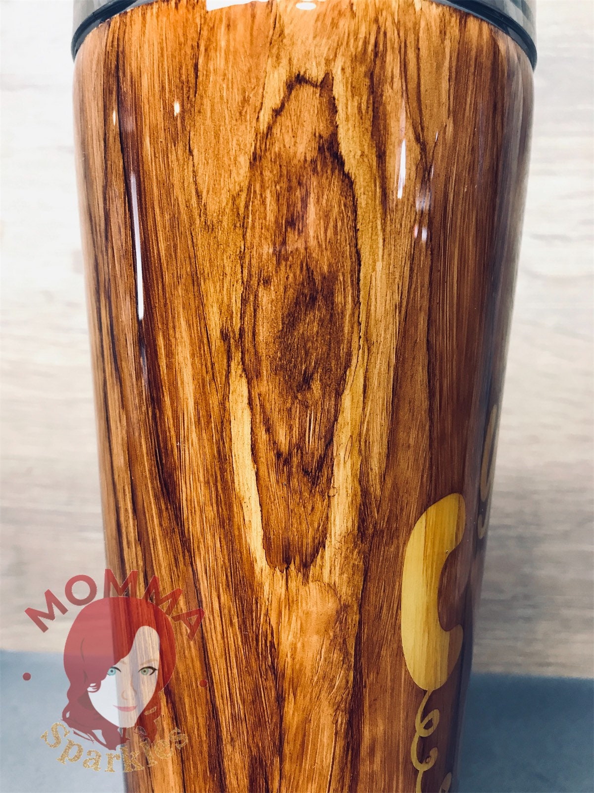 Woodgrain 18.5 Oz Custom Epoxy Tumbler-You Pick Your Color Wood