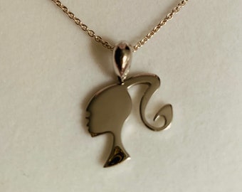 barbie logo necklace