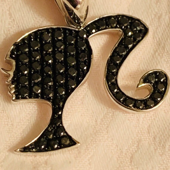 barbie silhouette necklace