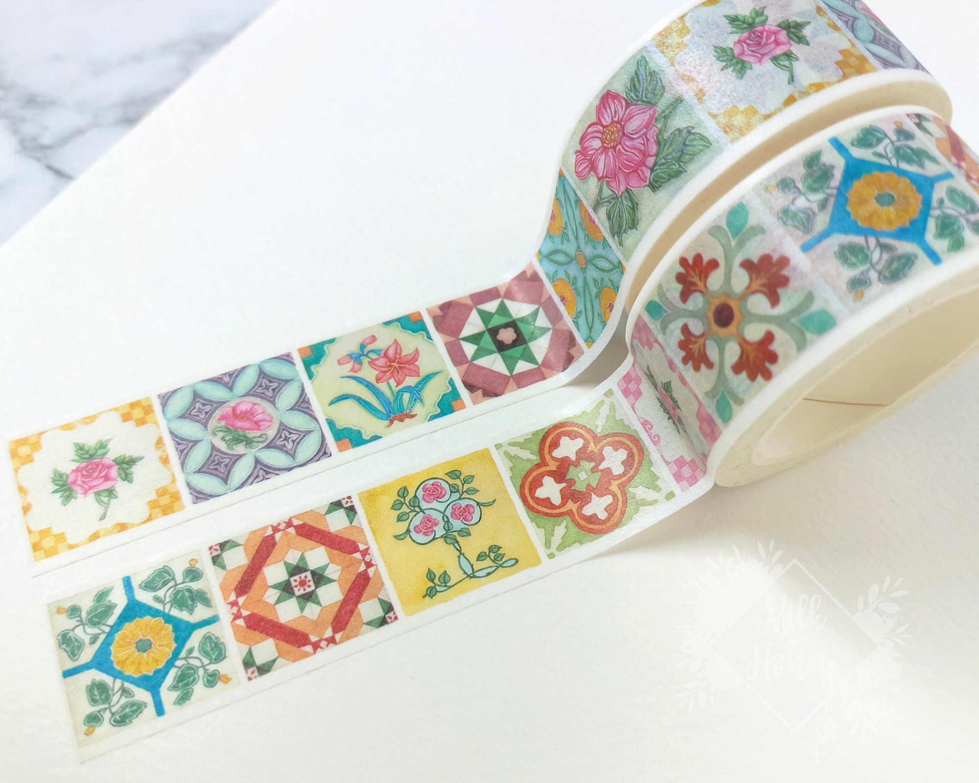 Nonya Peranakan Tiles Washi Tape Set Sinoportuguese Tiles Etsy