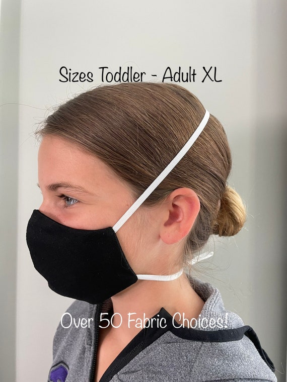 100 Cotton Adjustable Fitted Overhead Face Mask With Sliding Etsy