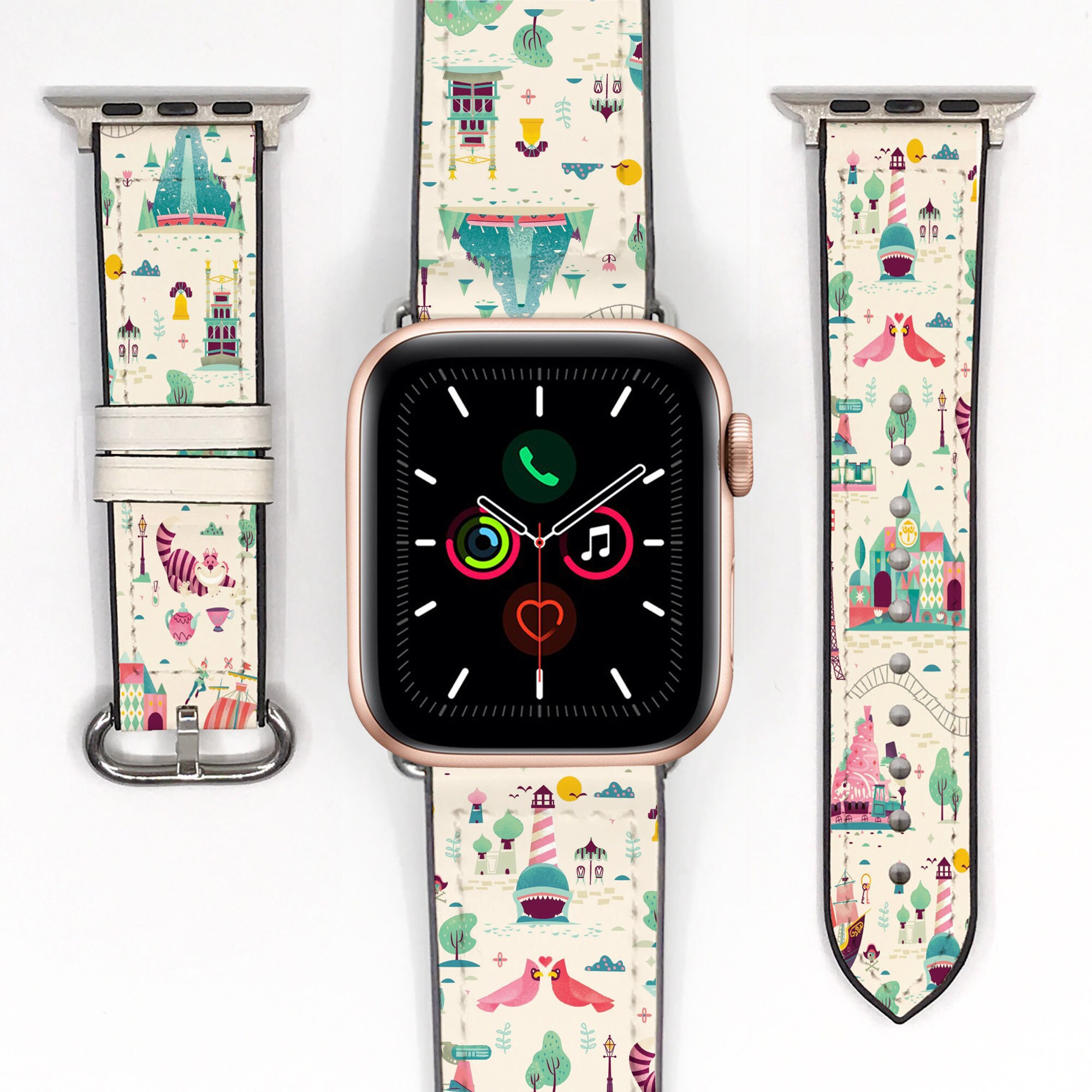 Theme Park Apple Watch Band 38 40 41 Mm and 42 44 45 49 Mm for All Series Disney Inspired Silicon Watch Strap Disney Attractions Kd ihd Etsy
