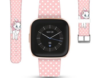 Disney Marie Cat Aristocats Fitbit versa 2 3 4 / sense 1 2 band Disney-geïnspireerde siliconen band voor Fitbit charge 3 4 5 6, kd-agog