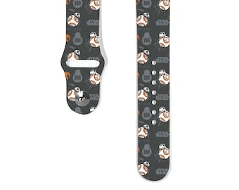 Star Wars Apple Watch Band: BB-8 Silicone Strap, 38mm 40mm 41mm 42mm 44mm 45mm 46mm 49 mm for All Series - k362