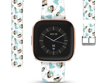 Princess jasmine Aladdin Fitbit versa 2 3 4 Lite sense 2 Band Disney inspired Silicone strap for Princess Jasmine Fitbit charge 3 4 5 6, gao
