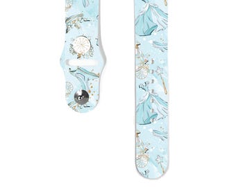 Princess cinderella inspired Apple Watch Band 38 40 41 mm and 42 44 45 49 mm for All Series, Silicone strap, Disney Cruise Vacation k77