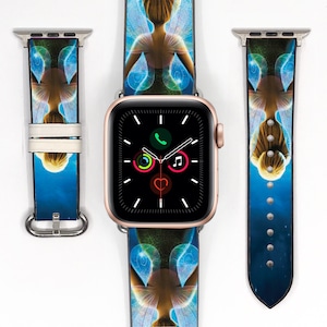 Apple Watch Band 38 40 41 mm and 42 44 45 49 mm cartoon character print, Tinker Bell silicon Apple watch strap for All Series , -189