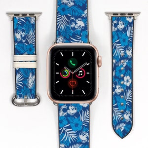 Apple Watch-band met bloemen: 38 40 41 mm en 42 44 45 49 mm voor All Series, op Minnie Mouse geïnspireerd iwatch-bandje Disney Vacation Travel, 233 kd.