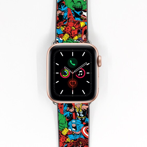 Super Hero Apple Watch Band 38 40 41 Mm and 42 44 45 49 Mm Marvel