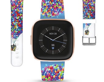 Theme Park Up flying house balloons Fitbit versa Lite, sense Band  Disney inspired Silicone strap for Fitbit charge 6, kd-afo