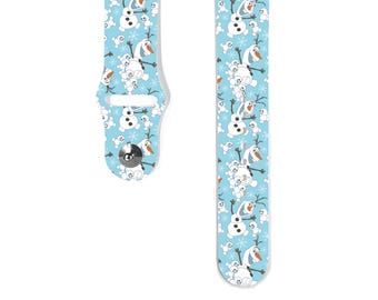 Cute snowman apple watch band 38 40 41 mm and 42 44 45 49 mm for All Series, iwatch band Silicone strap,Disney Travel Cruise, k375