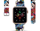 Theme Park Apple Watch Band 38 40 42 44 mm Disney inspired print, PU leather strap for Apple Watch Series 1 2 3 4 5 Cruise Travel kd-deg