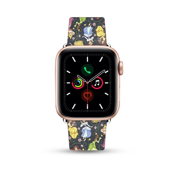 Disney Princess Apple Watch Band 38 40 41 Mm and 42 44 45 49 Mm for All Series Apple Watch Women PU Leather Strap Black Kd eia Etsy Canada