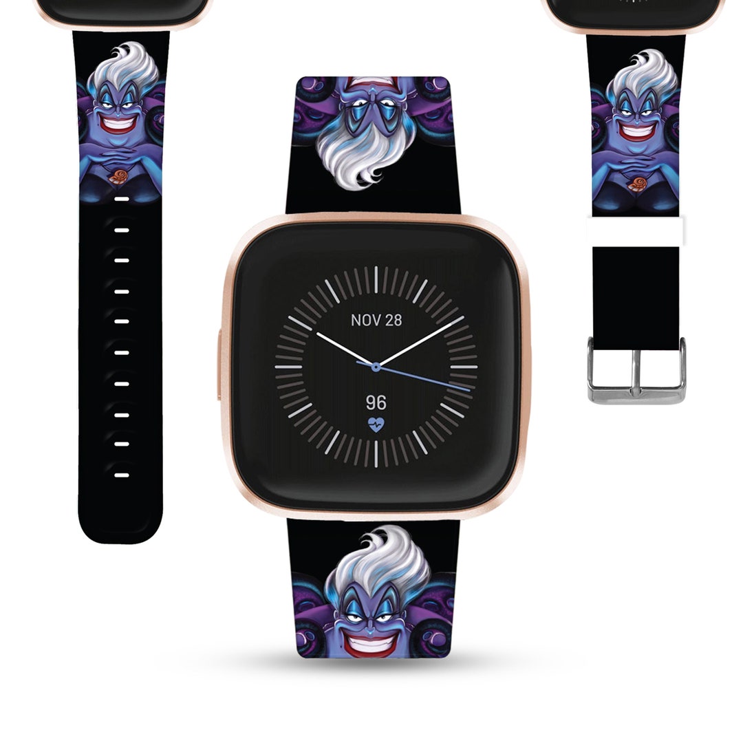 Disney Villains Ursula Fitbit Versa 4, Sense Band Disney Inspired  Silicone Strap for Mermaid Ursula Fitbit Charge 6, Kd-efi
