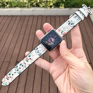 Apple Watch-band geïnspireerd op bloemenmuis: 38 40 41 mm en 42 44 45 49 mm voor All Series, iwatch-band Disney Cruise Vacation Travel, 022
