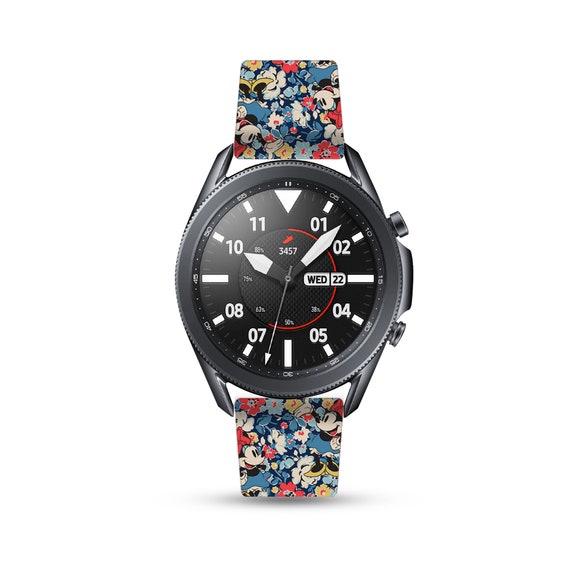 Floral Minnie Mouse Galaxy Watch Band, Disney Print Silicon  display picture 2