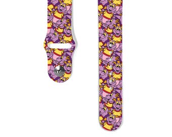 Theme park apple watch band 38 40 41 mm and 42 44 45 49 mm for All Series, cute purple dragon, Silicone strap, k153