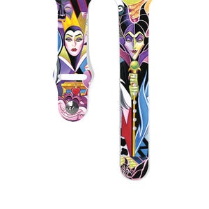 Pasek do zegarka Apple Watch Theme Park 38 40 41 mm i 42 44 45 49 mm do wszystkich serii, silikonowy pasek do zegarka, inspirowany złoczyńcami Disneya k211