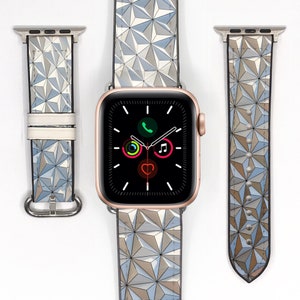 Theme Park Apple Watch Band 38 40 41 mm and 42 44 45 49 mm for All Series, Disney EPCOT inspired silicon watch strap Cruise Vacation 105