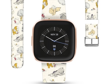 Winnie the pooh and friends Fitbit versa 2 3 4 / sense 1 2 Band Disney inspired print, Silicone strap for Fitbit charge 2 3 4 5 6, kd-hhc