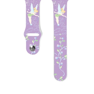 Apple Watch Band women 38 40 41 mm and 42 44 45 49 mm for All Series, tinkerbell inspired Silicone strap, apple watch strap k303