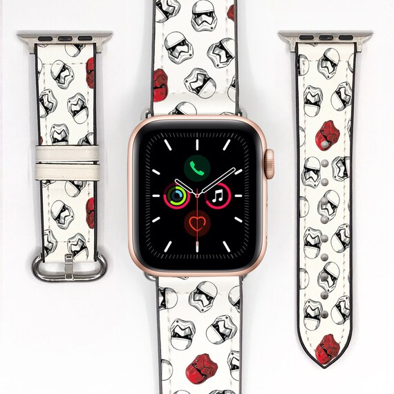 Star Wars Inspired Apple Watch Band 38 40 41 and 42 44 45 49 Mm White Stormtrooper Silicon Watch Strap for Apple Watch All Series Kd iec Etsy