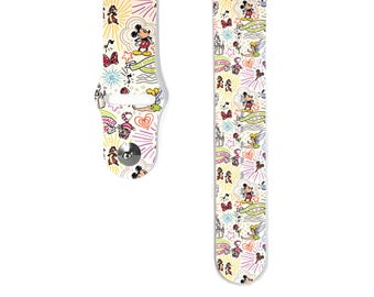 Theme Park Apple Watch Band 38 40 41 mm and 42 44 45 49 mm for All Series, Disney inspired Silicone strap, Disney Cruise Vacation kd-k1