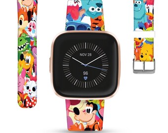 Theme Park Fitbit versa 2 3 4, sense 1 2 Band Disney inspired print, Silicone strap for Fitbit charge 3 4 5 6, Disney Cruise Vacation kd-ooh