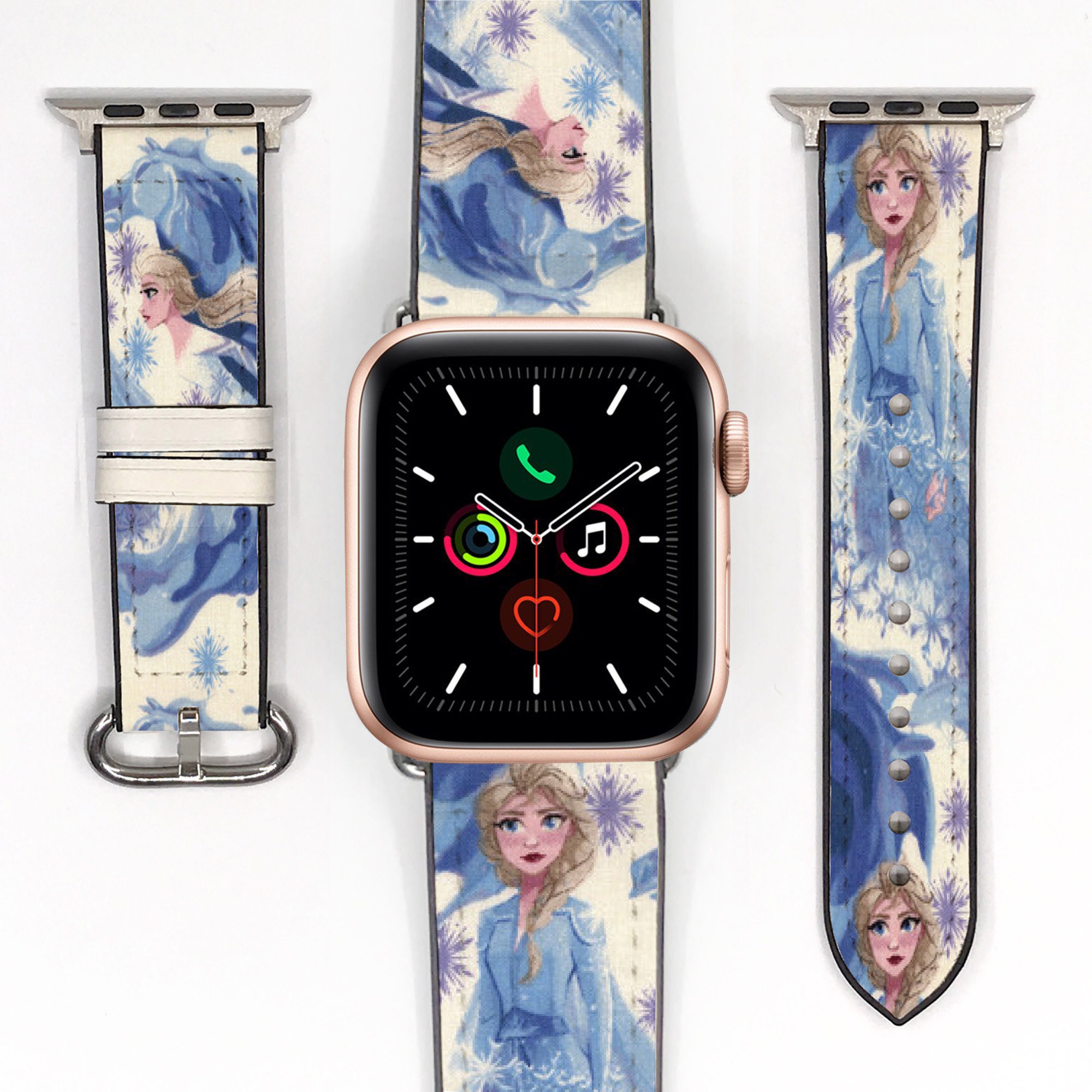 ☆US Disney Parks☆Apple Watchストラップ インサイドヘッド Disney Inside Out 2 Pattern Apple Watch Band Leather 5790