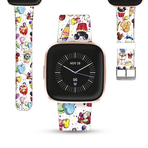 Theme Park Sweet Treat Fitbit versa 2 3 4 / sense 1 2 Band Disney inspired Silicone strap for Fitbit charge 3 4 5 6 Disney Vacation kd-fcc