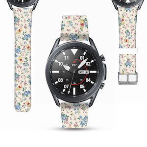 Winnie the pooh Galaxy Watch 3 4 5 6 Pro Band Active 2 42mm 46mm Disney inspired print, PU leather strap Samsung Gear 2 3 Watch band kd-doh