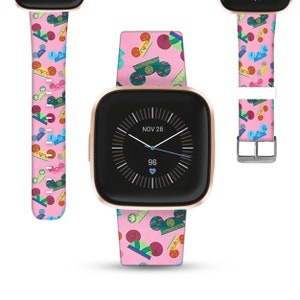Pink Theme Park Fitbit versa 2 3 4 sense 2 band Disney Hats inspired, Silicone strap for Fitbit charge 3 4 5 Disney Cruise Vacation kd-fdg
