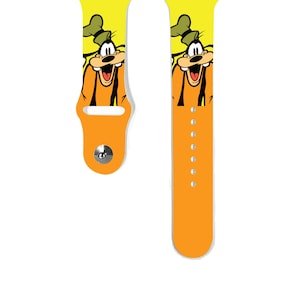 Apple Watch Band 38 40 41 mm and 42 44 45 49 mm for All Series, Silicone strap, cute cartoon dog character, apple watch strap k186