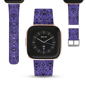 Theme Park Fitbit Versa 2 3 4 Lite Sense 1 2 Band Disney Haunted Mansion Damask Inspired Silicone Strap for Fitbit Charge 3 4 5 6 Kd efh Etsy UK