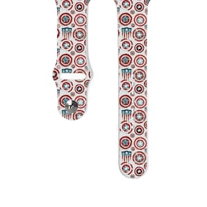 Captain America Apple Watch Band: Silicone iWatch Strap