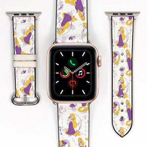 Princess Rapunzel Apple Watch Band 38 40 41 mm and 42 44 45 49 mm, silicon watch strap for Apple Watch All Series, iwatch strap 296 kd-ief