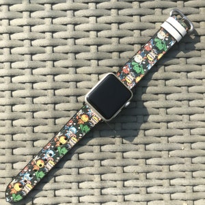 Super Hero inspired Apple Watch Band 38 40 41 mm and 42 44 45 49 mm for All Series, silicon watch strap Cutie characters 056