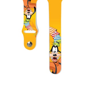 Apple Watch Band women 38 40 41 mm and 42 44 45 49 mm for All Series, Silicone strap, cute cartoon dog character, wrist band strap k179