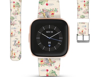 Winnie the pooh and friends Fitbit versa 2 3 4 / sense 1 2 Band Disney inspired print, Silicone strap for Fitbit charge 2 3 4 5 6, kd-ddd