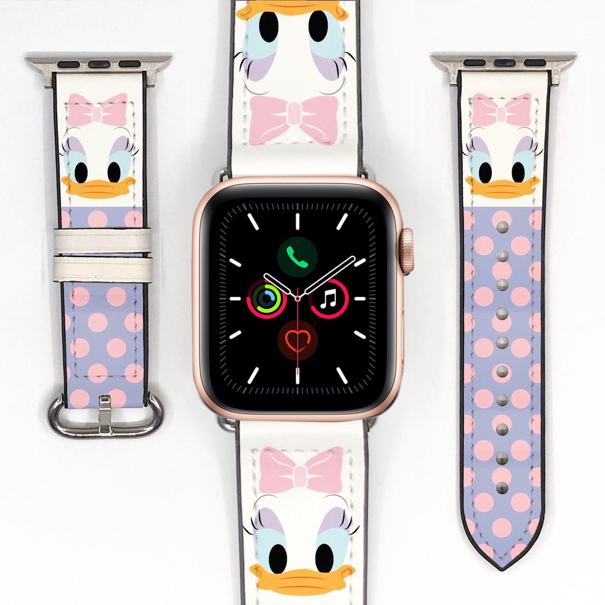 Buy Apple Watch Band 38 40 41 Mm and 42 44 45 49 Mm for All Series Disney Inspired Daisy Duck Face Iwatch Strap Disney Cruise Travel 097 Online in India Etsy