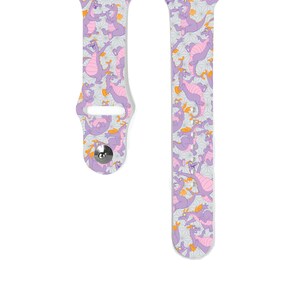 Apple Watch Band women, apple watch band 38 40 41 mm and 42 44 45 49 mm for All Series, purple dragon, Silicone,  k2