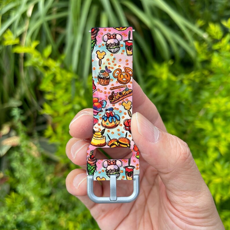 Theme Park Disney Snack Cupcake Print Galaxy Watch 4 5 6 7 Band, Disney